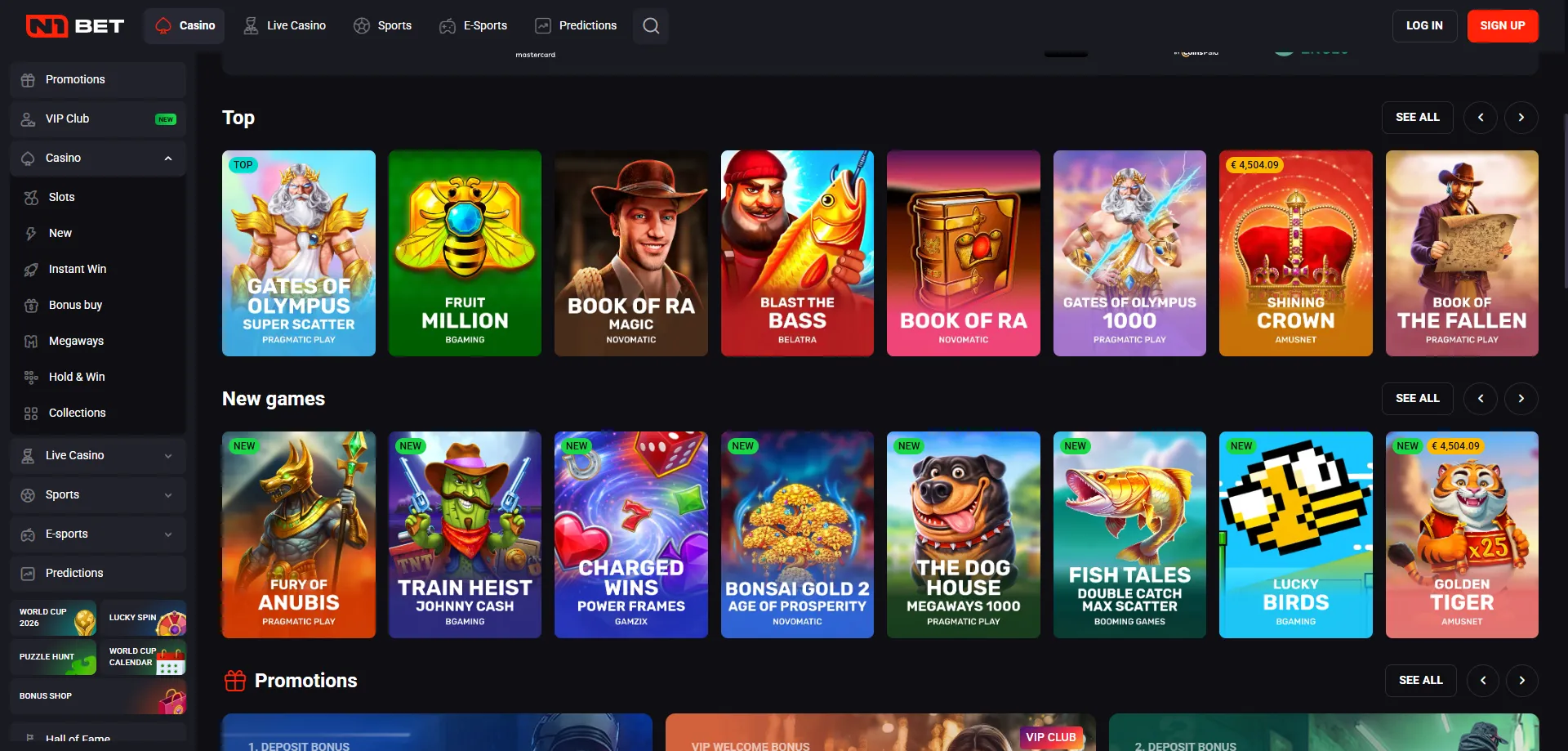 N1Bet Casino AU slot games — 5000+ titles from top software providers